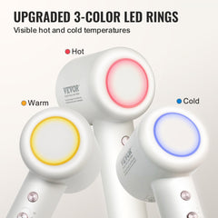 High-Speed Hair Dryer with 102,000RPM Brushless Motor, 200 Million Negative Ions Hair Blow Dryer, 3-Color Temp LED Lights & 2 Speeds, Lightweight Hairdryer with Diffuser & Nozzle for Home Travel