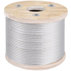 Stainless Steel Cable Railing 3/16"x 250ft, Wire Rope 304 Marine Grade, Braided Aircraft Cable 7x19 Strands Construction for Deck Rail Balusters Stair Handrail Porch Fence