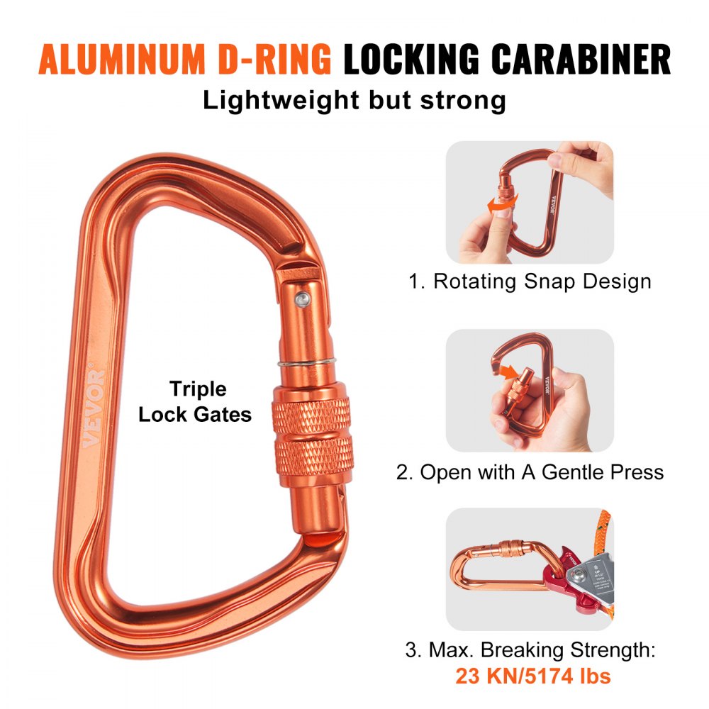 12.7mm Steel Core Flipline, 16ft(4.8m) Arborist Flipline for Tree Climbing with Alloy Steel Snap Hook & Aluminum Alloy Carabiner, 34KN Breaking Tension for Fall Protection, Tree Climber