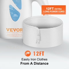 Bostome portable handheld fabric steamer with 900W power, 240ml tank, and 12ft cord.
