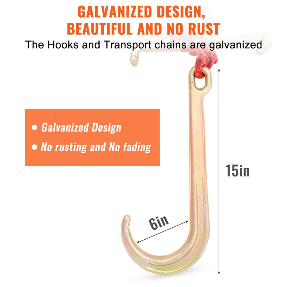 V-Chain Bridle, 9620 lbs Working Load Limit, 5/16`` x 3` G80 Tow Chain with RTJ Cluster Hooks, DOT Certified, Galvanized Coating Manganese Steel & D-Shackle, for Lifting & Moving Activities