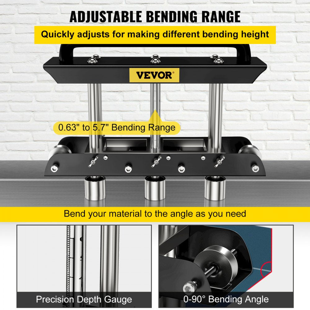 Bostome 3-Station Sheet Metal Brake with adjustable height and durable all-metal construction.