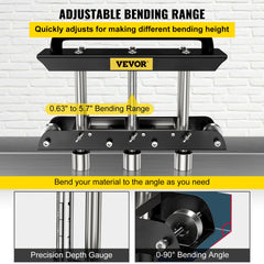 Bostome 3-Station Sheet Metal Brake with adjustable height and durable all-metal construction.