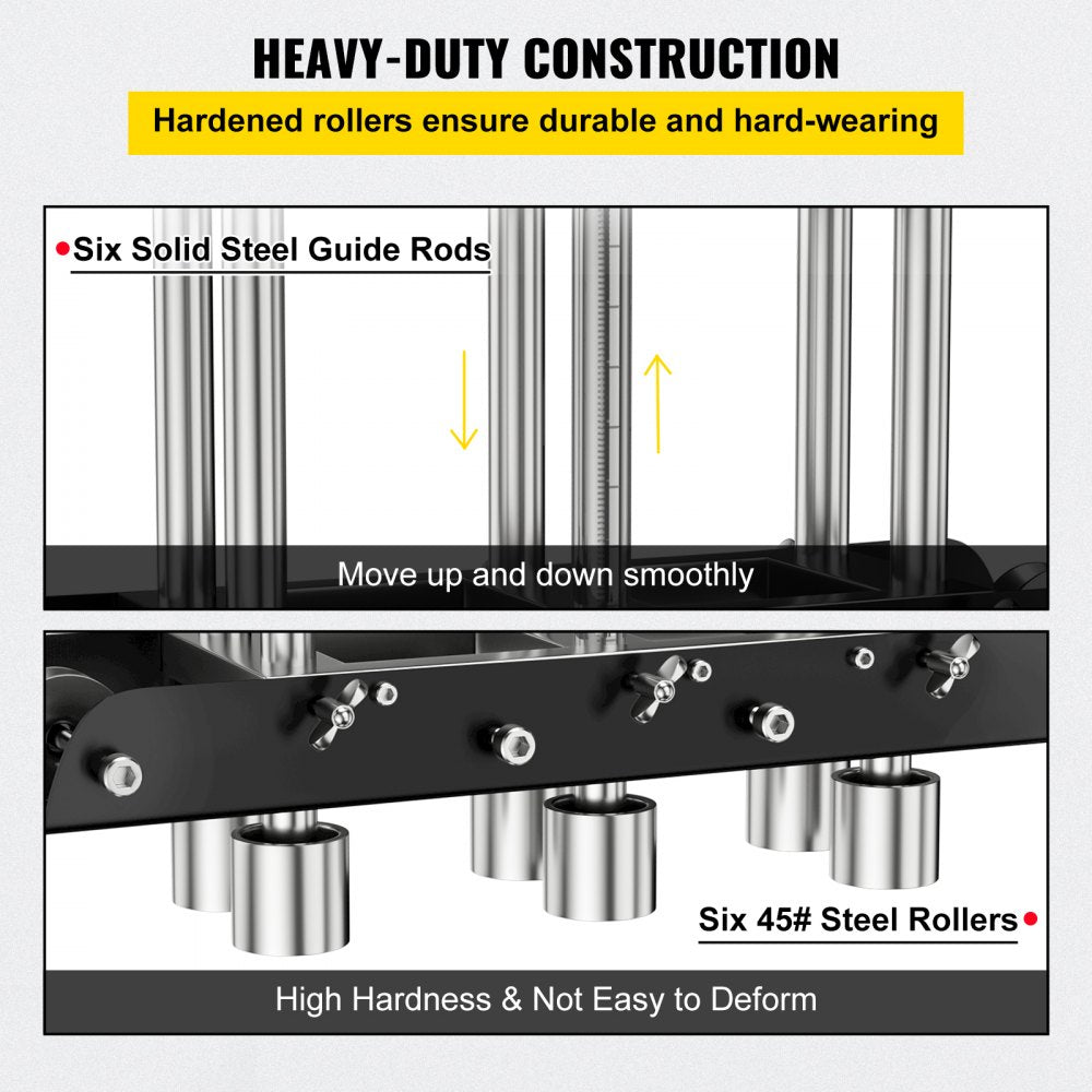 Bostome 3-Station Sheet Metal Brake with adjustable bending height and durable metal construction.
