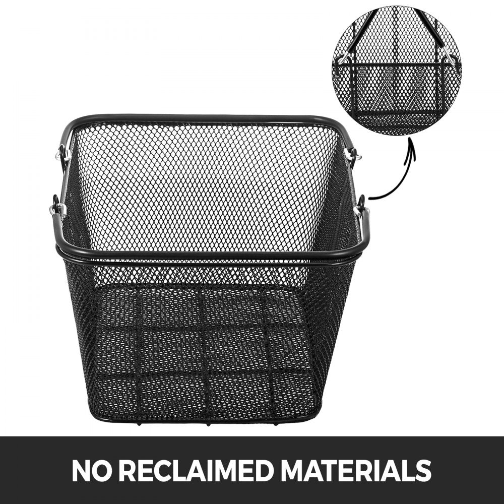 12PCS Shopping Baskets with Handles, Black Metal Shopping Basket, Portable Wire Shopping Basket, Black Wire Mesh shopping Basket Set for Stores Shopping