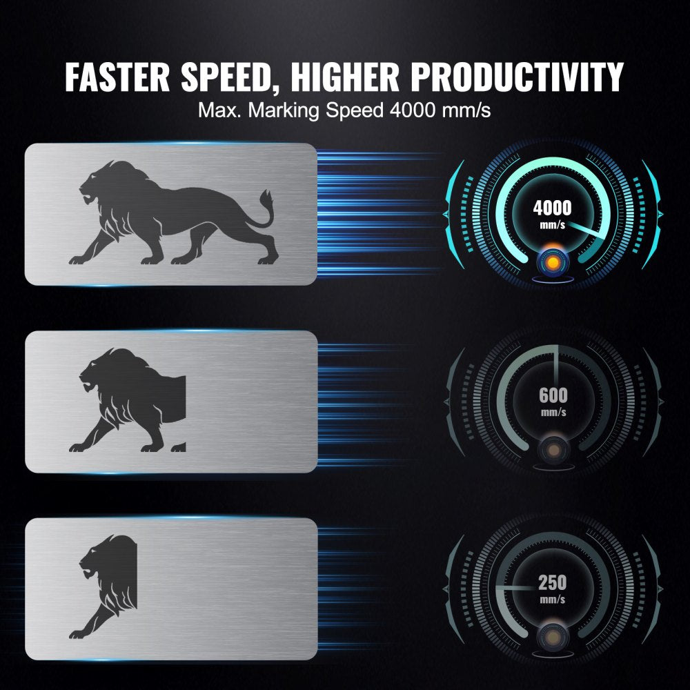 Fiber Laser Marking Machine 30W LightBurn Compatible Fiber Laser Engraver