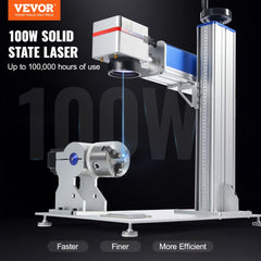 Fiber Laser Marking Machine 100W Color Marking Engraver with Rotary Axis