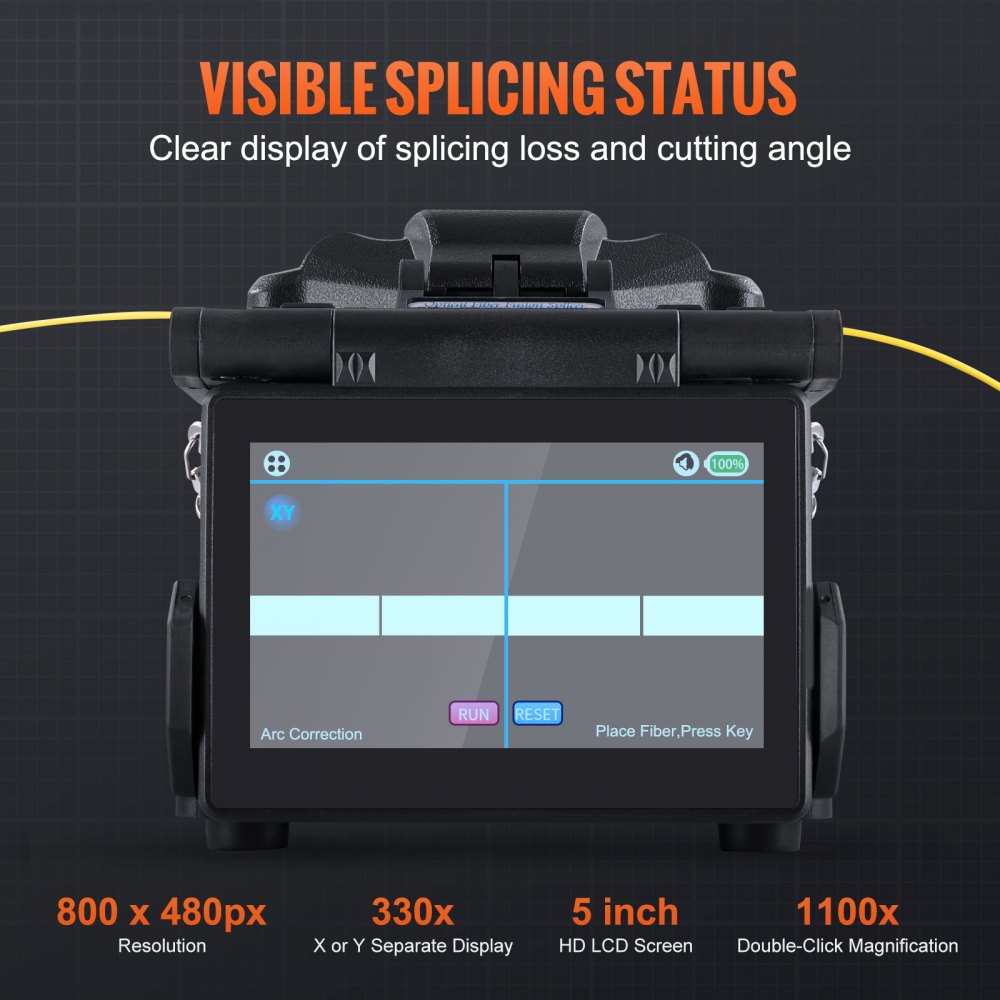 Fiber Fusion Splicer 6 Motors Core Alignment with 6s Splicing 13s Heating