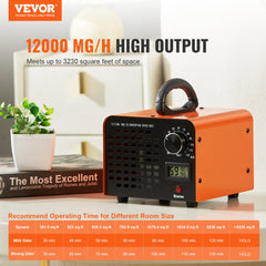 Bostome 12000mg/h ozone generator with timer, detachable filter, and portable design.