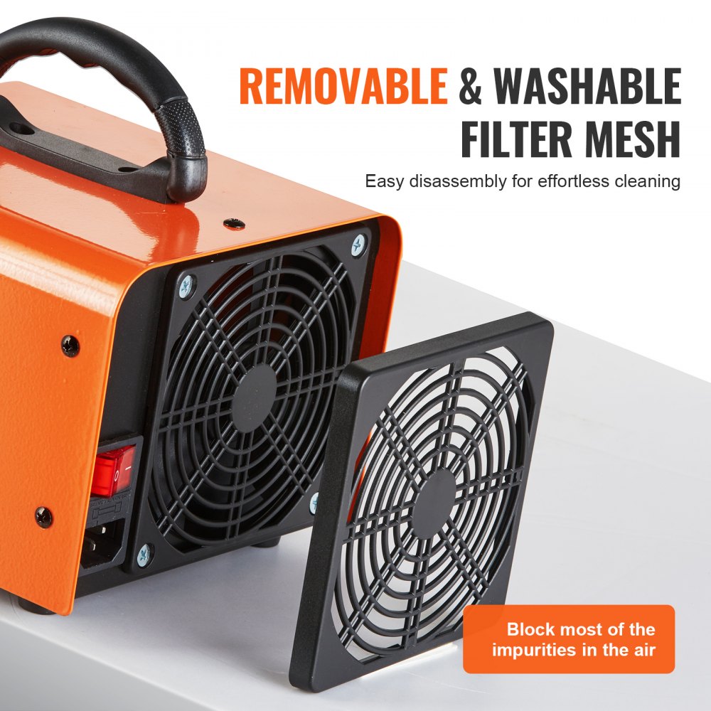 Bostome 12000mg/h ozone generator with a compact design and detachable filter for easy maintenance.