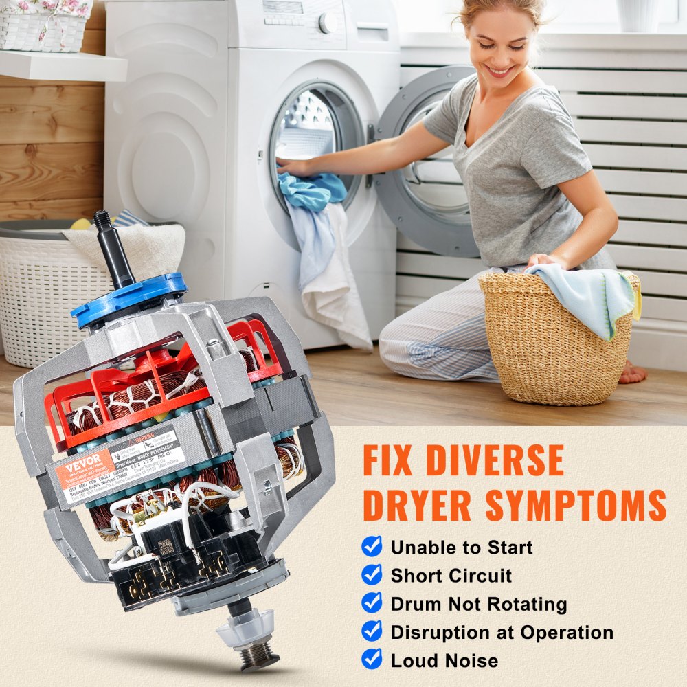 279827 dryer drive motor, 1/3 HP 1690 RPM, for Kenmore and Whirlpool.