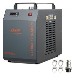 Industrial Water Chiller, CW-5202, Industrial Water Cooler Cooling System with Built-in Compressor 7L Water Tank Capacity 18 L/min Max Flow Rate, for CO2 Laser Engraving Machine Cooling Machine