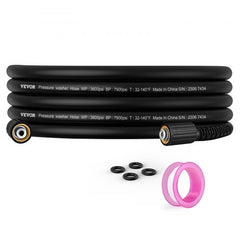 Pressure Washer Hose, 25 FT, 1/4" Kink Free M22-14mm Brass Thread Replacement For Most Brand Pressure Washers, 3/4`` Bending Radius, 3600 PSI Heavy Duty Power Washer Extension Replacement Hose