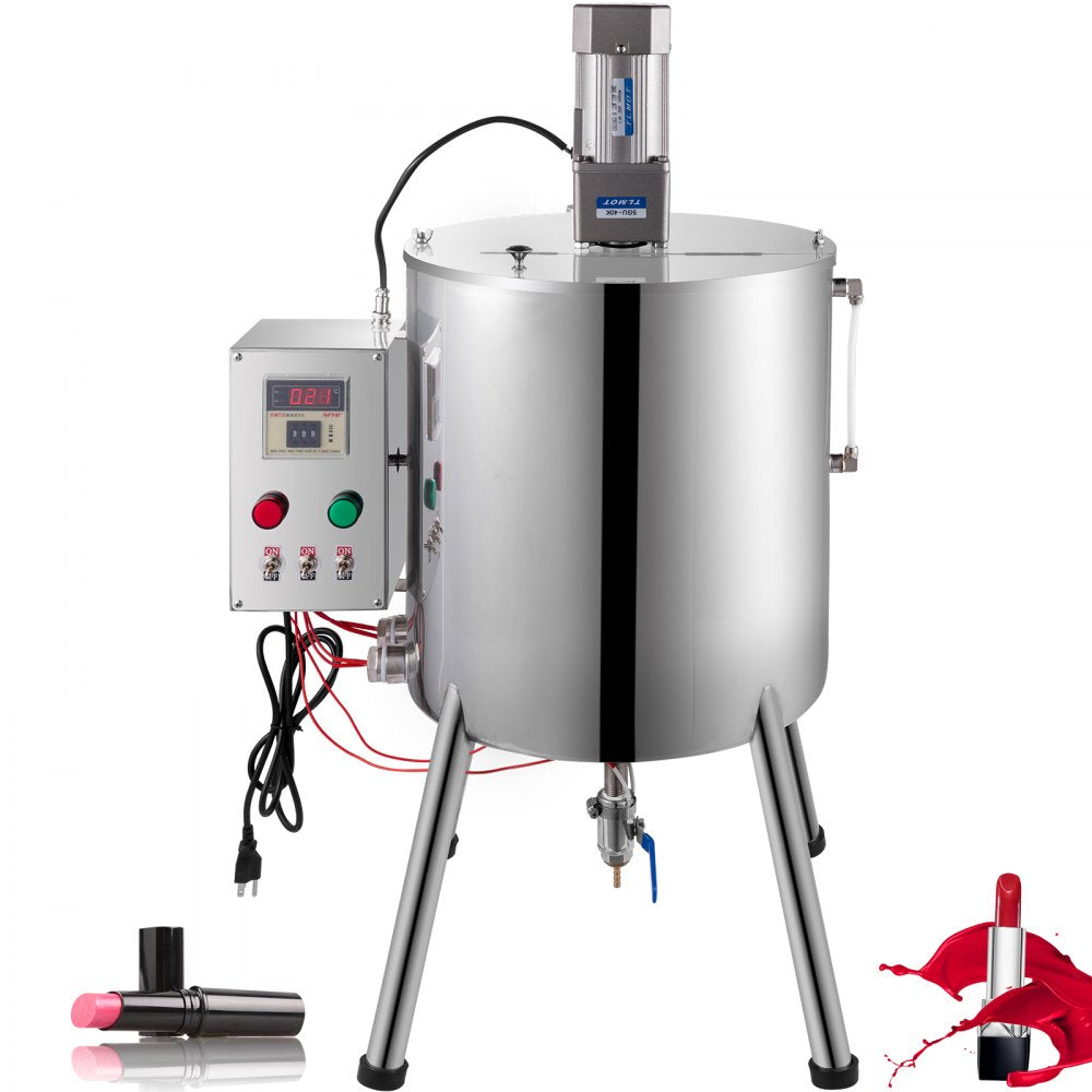 Heating Mixing Filling Machine, 30L/7.9 Gal Lipstick Filling Machine, 35W Lipstick Filler, Heating and Stirring Filling Machine with Stirrer for Cosmetics, Drink, Lipstick, Wax and Nail Polish