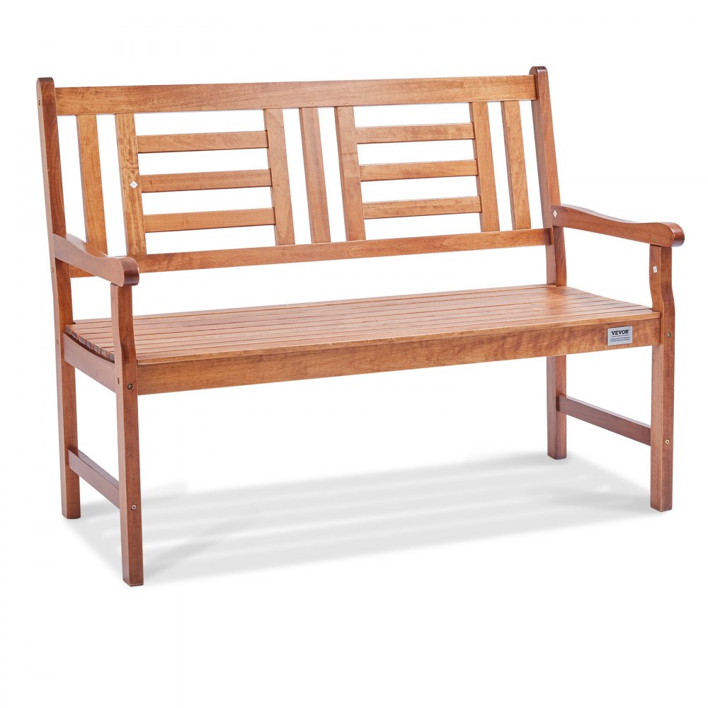 Outdoor Bench, 48 inches Wood Garden Bench for Outdoors, 700 lbs Load Capacity Bench, Outdoor Garden Park Bench with Backrest and Armrests, Patio Bench for Garden, Park, Yard, Front Porch