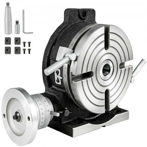 Bostome 8" horizontal vertical rotary table with dual orientation for precise milling and drilling.