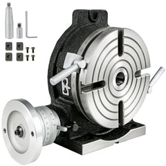 Bostome 8" horizontal vertical rotary table with a 360-degree dial for precise milling and drilling.