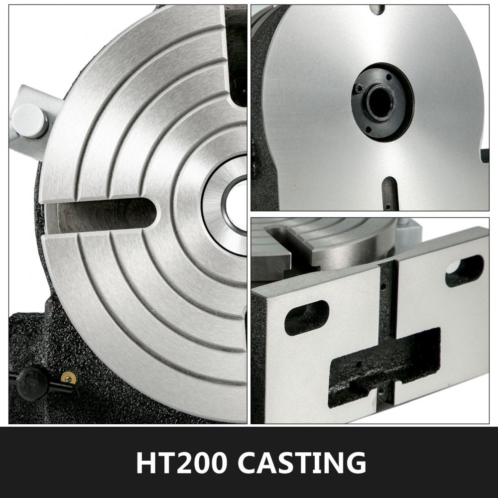 Bostome 8" horizontal vertical rotary table with dual design for precise milling and drilling tasks.