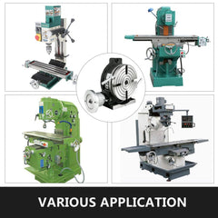 Bostome 8" horizontal vertical rotary table with precise dial and durable HT200 casting.