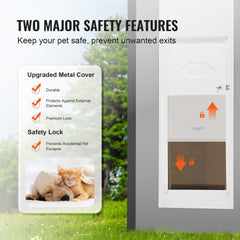 Dog Door for Sliding Glass Door 75 7/8"-80 11/16" Adjustable Height XL