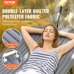 Two Person Hammock with Stand Included Heavy Duty 480lb Capacity, Double Hammock with 12 FT Steel Stand and Portable Carrying Bag and Pillow, Freestanding Hammock for Outdoor Patio Yard Beach