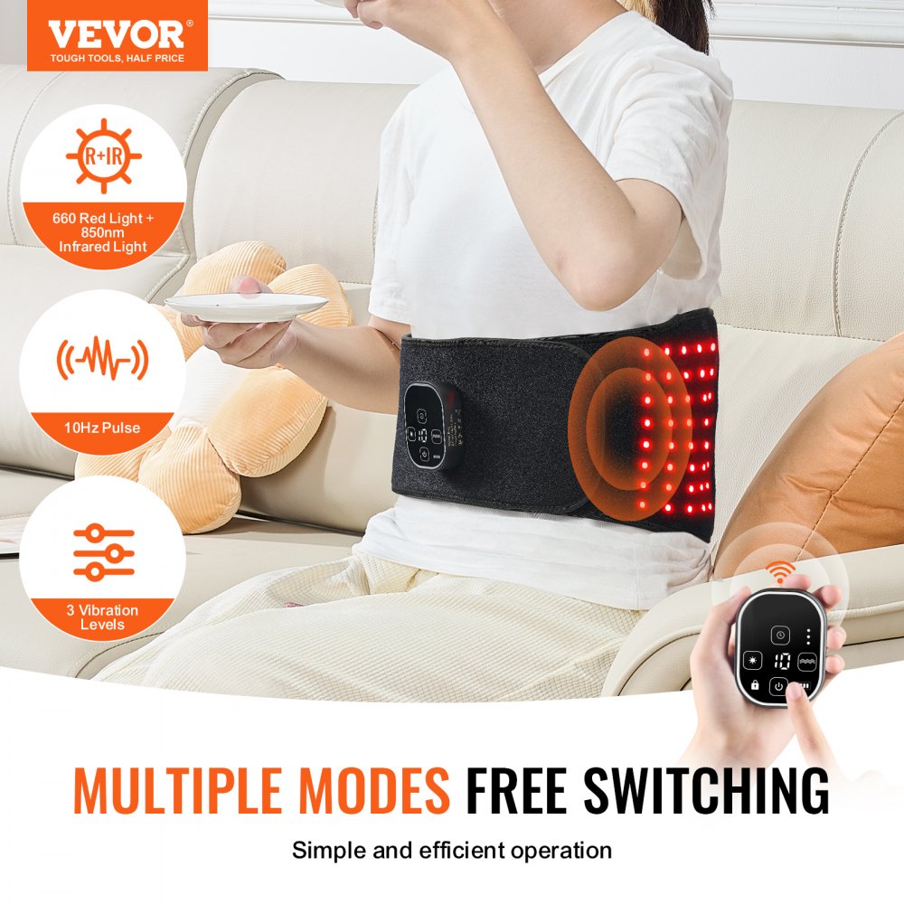 Red Light Therapy Belt for Waist 660&850nm Red Light Therapy Pad 112 LEDs
