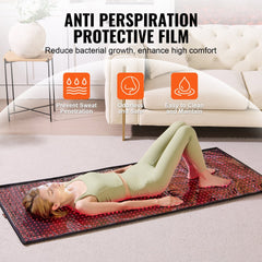 Red Light Therapy Mat for Full Body, 1280PCS 3-Chip LED Light Therapy Pad & Controller, 10/40Hz Pulse, 10-90 Min Timer, 660nm Red & 850nm Near Infrared Light Therapy for Pain Relief, Skin Health