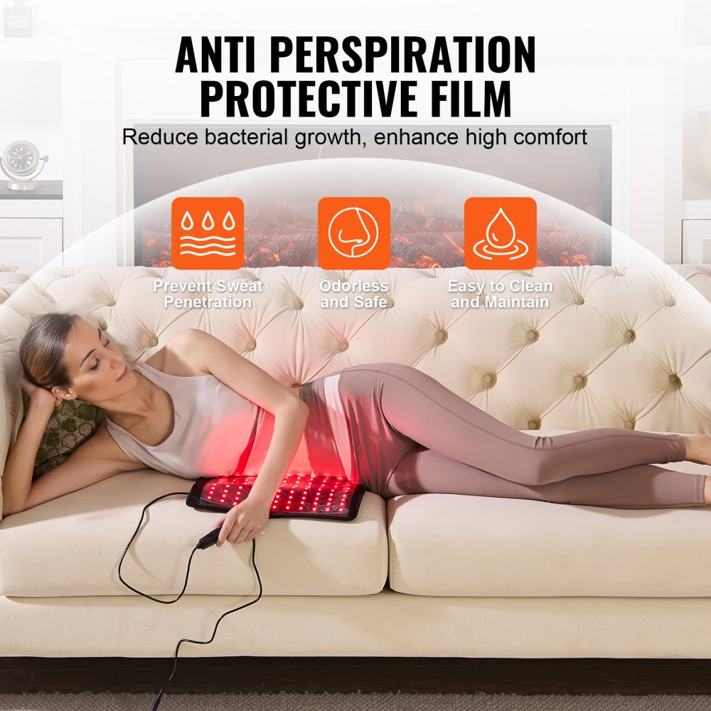Red Light Therapy for Body, 264 LEDs Light Therapy Pad with Controller, 10Hz Pulse, 5-30 Min Timer, 630nm Nano Red & 660nm Red & 850nm Light Therapy for Pain Relief, Skin Health