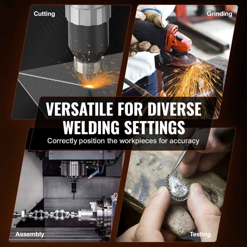 Rotary Welding Positioner 10KG, 0-90° Welding Positioning Turntable Table with 8.1 Inch 3-Jaw Lathe Chuck, 1-12 RPM 20W Portable Welder Positioning Machine for Cutting Grinding Assembly Testing
