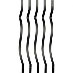 Black aluminum deck balusters in a 61-pack, each 29.5 inches tall with a modern design.