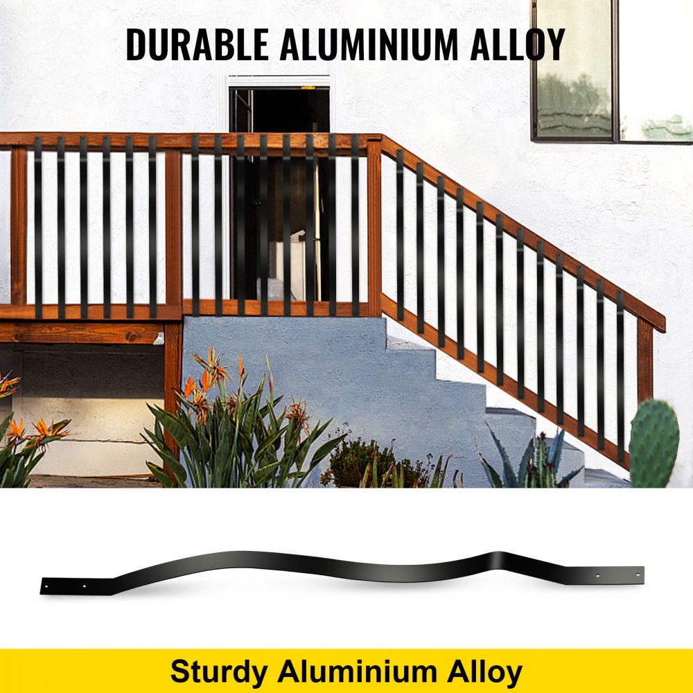 Black aluminum deck balusters in a 61-pack, each 29.5 inches tall and 1 inch wide.
