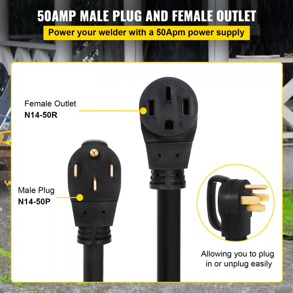 30Ft 50 Amp RV Extension Cord Durable Premium Power Cord RV 26.5mm Wire Diameter Extension Cord Copper Wire RV Cord Power Supply Cable for Trailer Motorhome Camper with Handles
