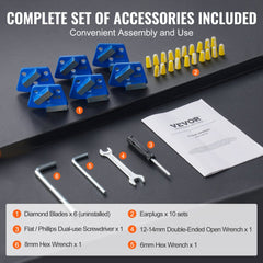 10-inch electric concrete floor grinder with adjustable handle and replaceable diamond blades.