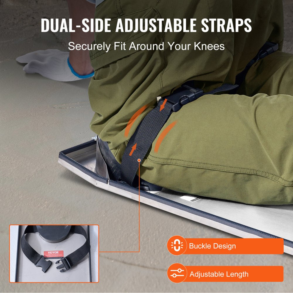 Bostome 28"x8" concrete knee board sliders with stainless steel and soft EVA pads for comfort.