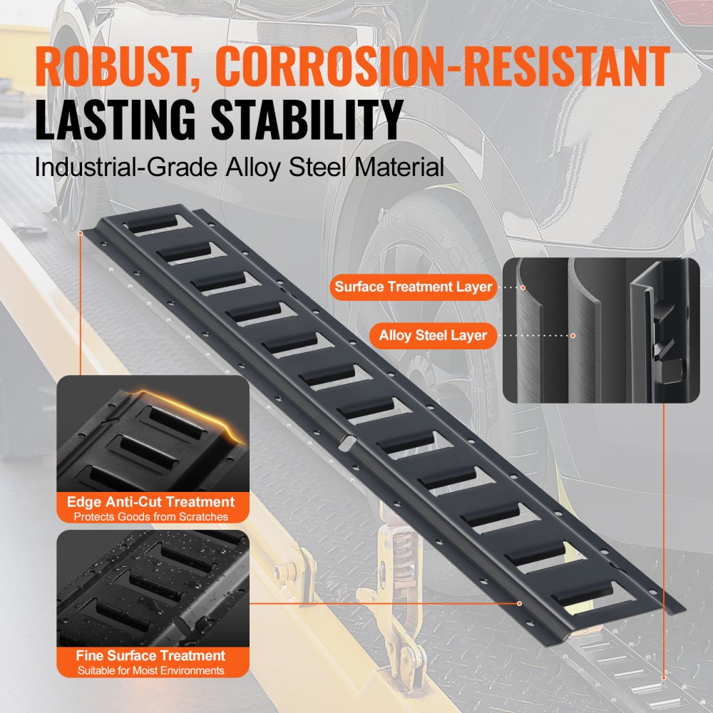 E Track Tie Down Rail Kit, 2` Steel Rails, 4 Pack, Secure Cargo & Heavy Loads Up to 2000 lbs, Heavy Duty Etrack Rails with Screws for Garages, Vans, Trailers, Motorcycle Tie Downs, ATV Mountings