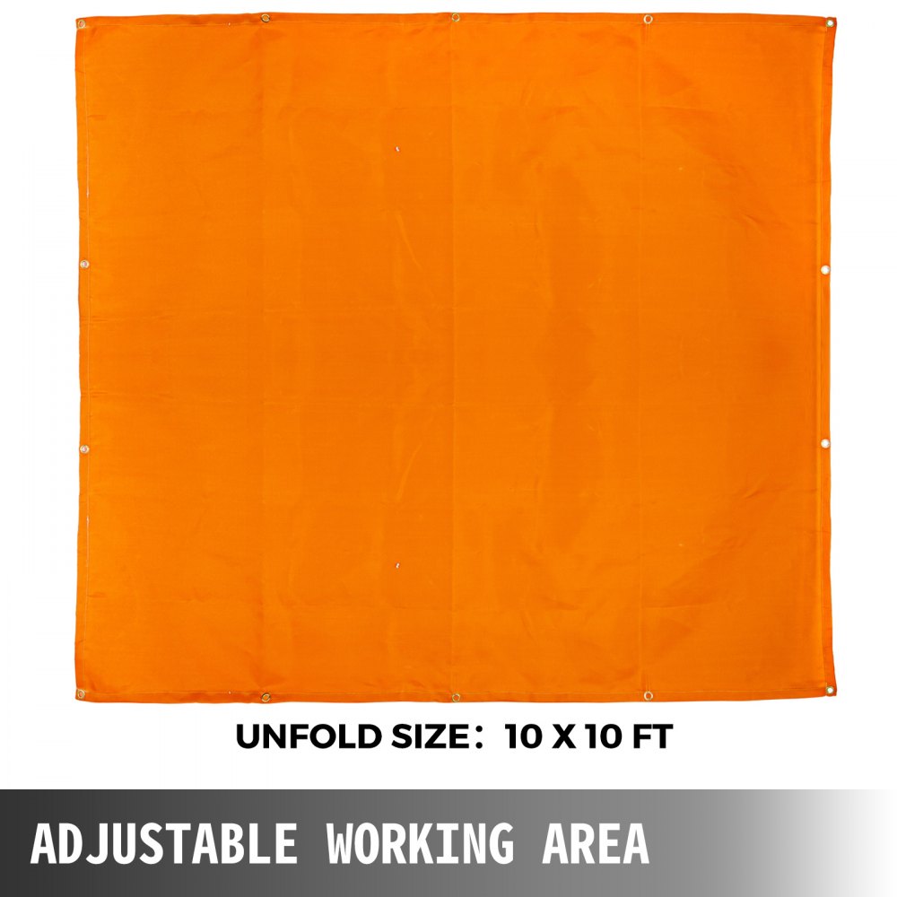 10 x 10 Ft Welding Blanket Orange Fiberglass Blanket Portable Fiberglass Fire Retardant Blanket Welding Mat Welding Fireproof Thermal Resistant Insulation With Carry Bag