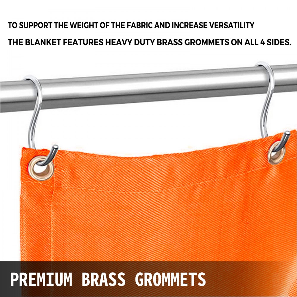 10 x 10 Ft Welding Blanket Orange Fiberglass Blanket Portable Fiberglass Fire Retardant Blanket Welding Mat Welding Fireproof Thermal Resistant Insulation With Carry Bag