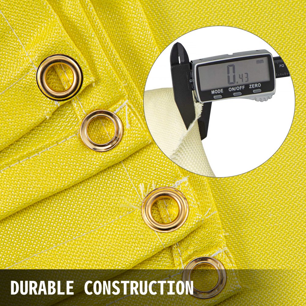 6 x 10 Ft Welding Blanket Gold Fiberglass Blanket Portable Fiberglass Fire Retardant Blanket Welding Mat Welding Fireproof Thermal Resistant Insulation With Carry Bag