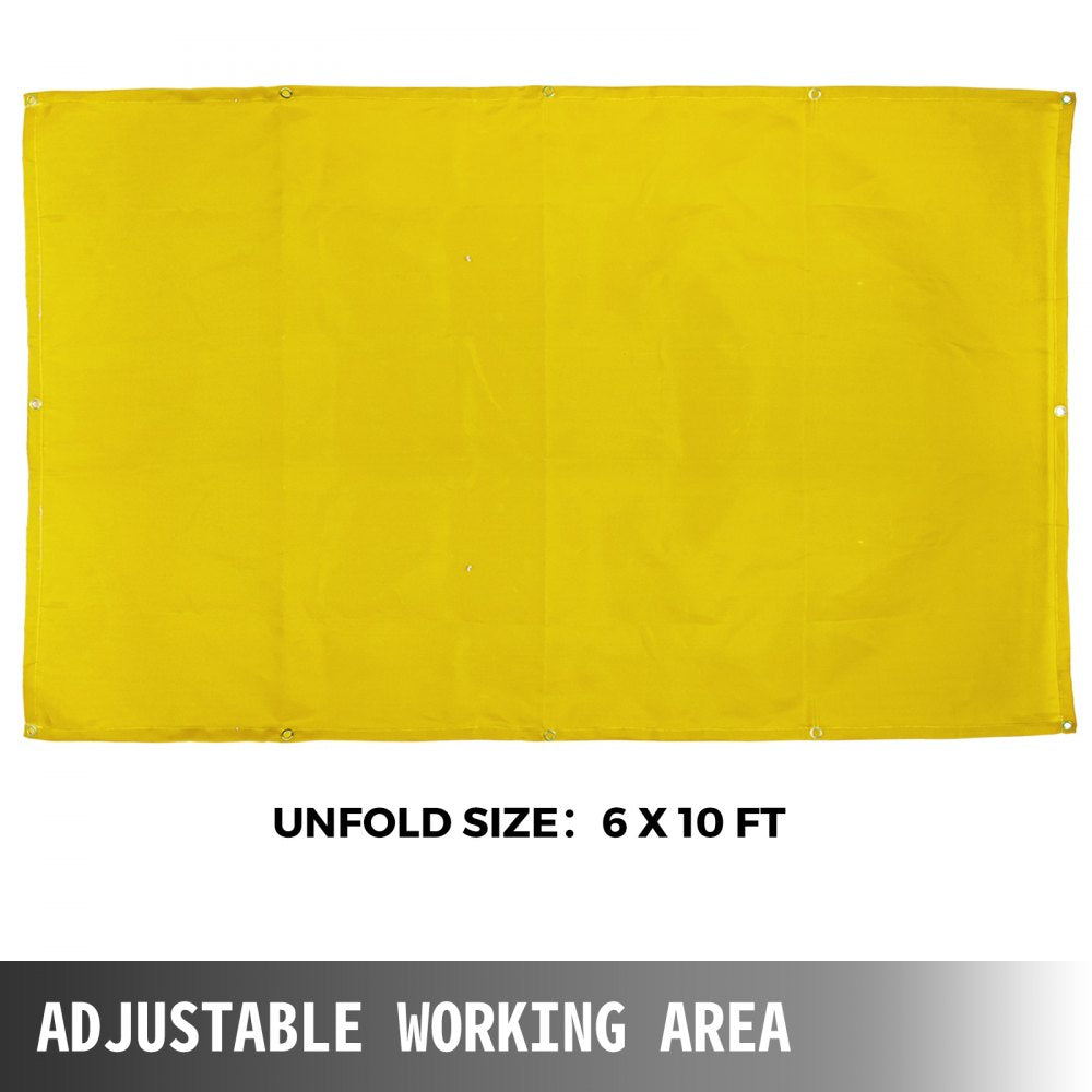 6 x 10 Ft Welding Blanket Gold Fiberglass Blanket Portable Fiberglass Fire Retardant Blanket Welding Mat Welding Fireproof Thermal Resistant Insulation With Carry Bag