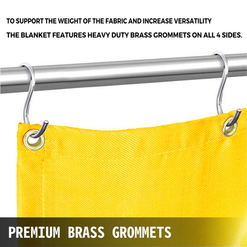 6 x 10 Ft Welding Blanket Gold Fiberglass Blanket Portable Fiberglass Fire Retardant Blanket Welding Mat Welding Fireproof Thermal Resistant Insulation With Carry Bag