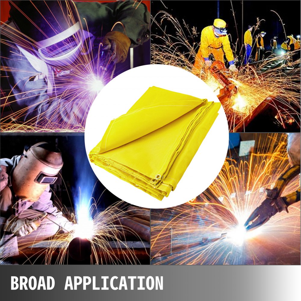6 x 10 Ft Welding Blanket Gold Fiberglass Blanket Portable Fiberglass Fire Retardant Blanket Welding Mat Welding Fireproof Thermal Resistant Insulation With Carry Bag