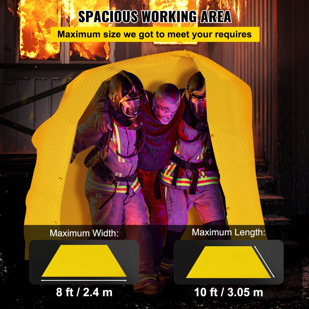 8 x 10 Ft Welding Blanket Gold Fiberglass Blanket Portable Fiberglass Fire Retardant Blanket Welding Mat Welding Fireproof Thermal Resistant Insulation With Carry Bag