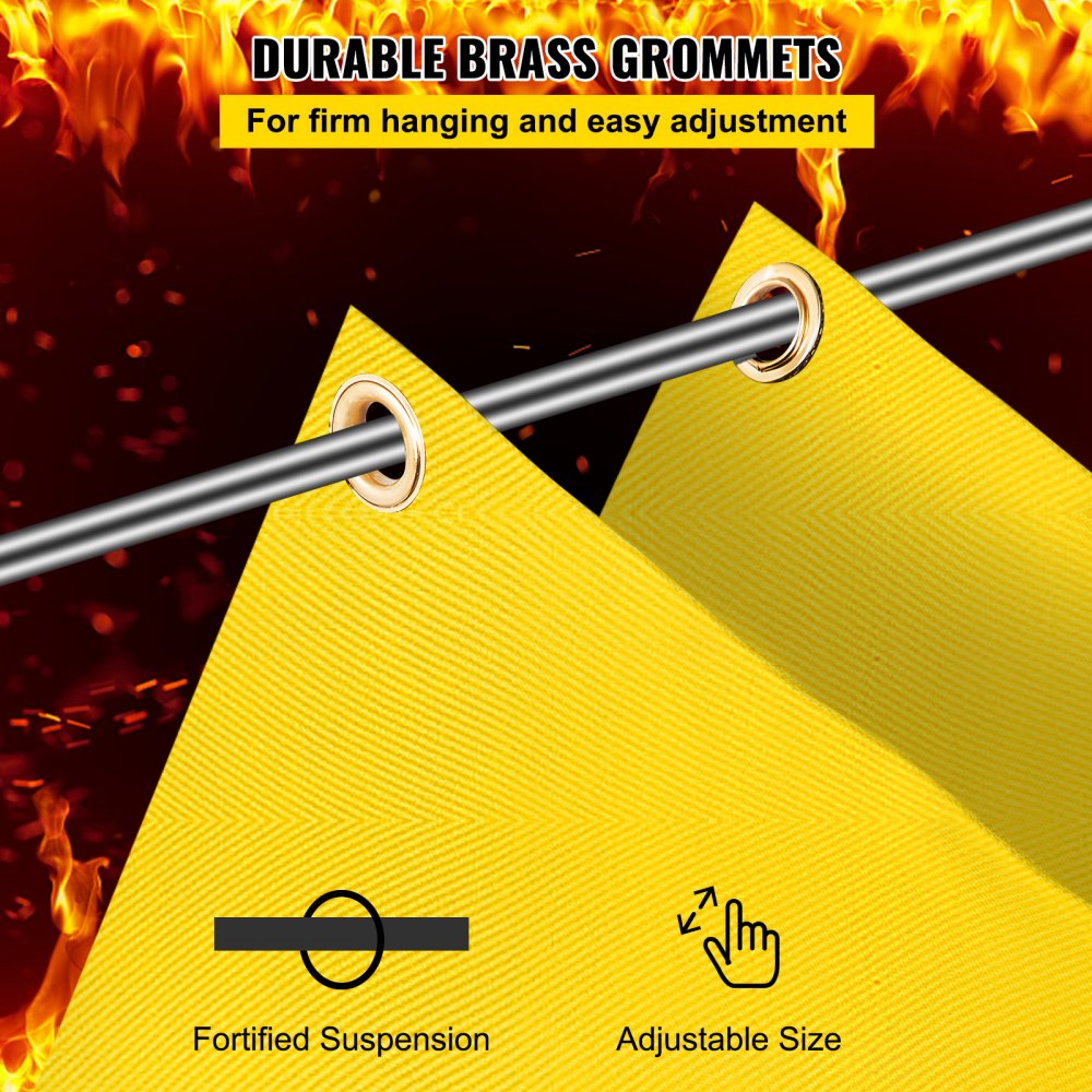 8 x 10 Ft Welding Blanket Gold Fiberglass Blanket Portable Fiberglass Fire Retardant Blanket Welding Mat Welding Fireproof Thermal Resistant Insulation With Carry Bag