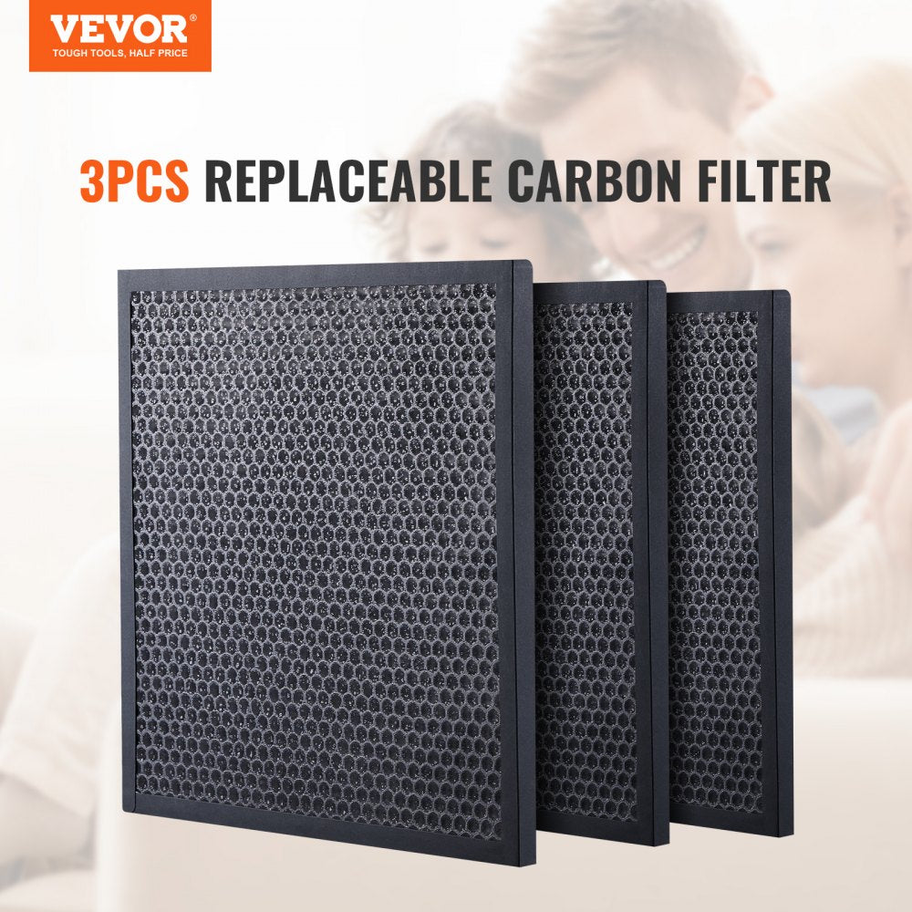 Three 16x19-inch activated carbon filters for BlueDri scrubbers, shown stacked.