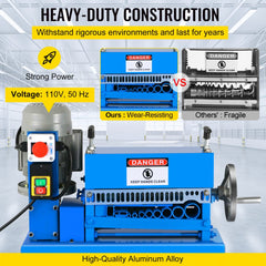 Wire Stripping Machine DA 0.06 inch -1.5 inch,Wire Stripper Machine 11 Channels 10 Blades, Automatic Wire Stripping Tool with Manual Hand Cranked Industrial for Recycling Copper Wire