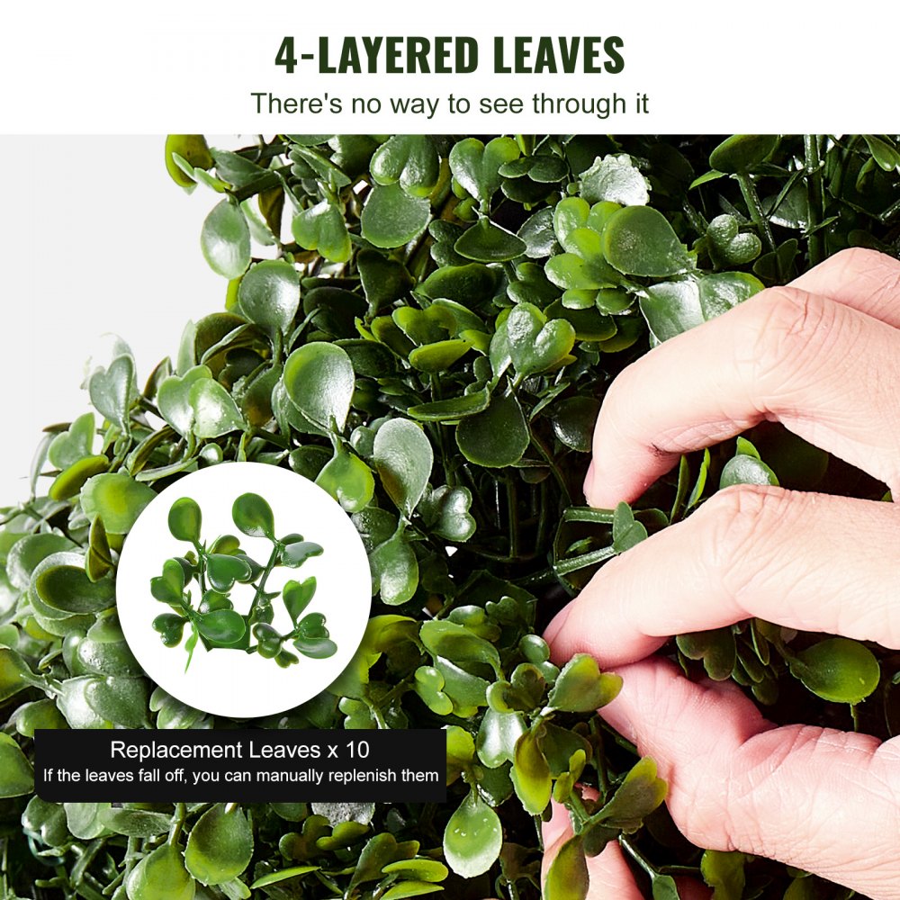 2 Pack 5` Artificial Boxwood Topiary Tree Faux Plant UV Decor In/Outdoor