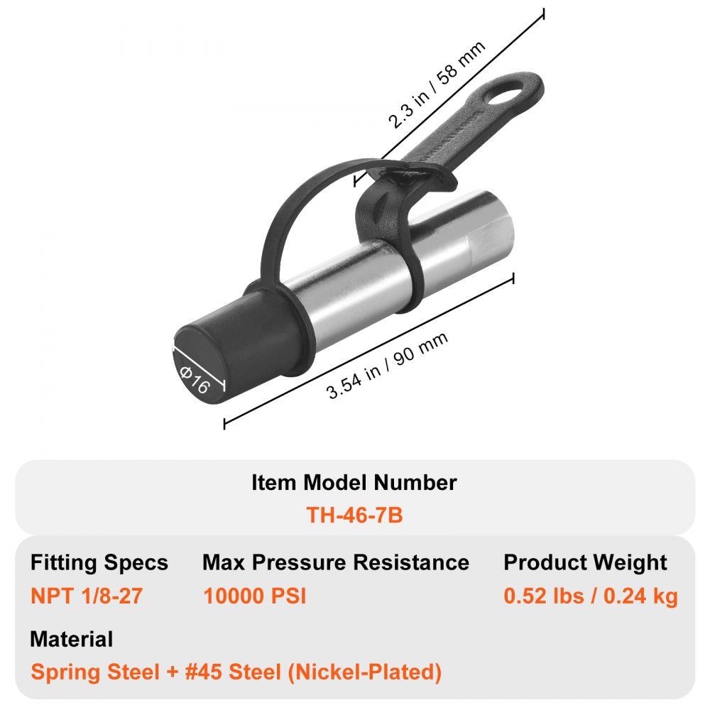 Grease Gun Coupler, 10000 PSI High Pressure, 3-Jaw Locking, Quick Release Grease Gun Tip with Hose/Zerk Fittings Cleaner/Extension Needles, Compatible with All Grease Guns 1/8" NPT Fittings