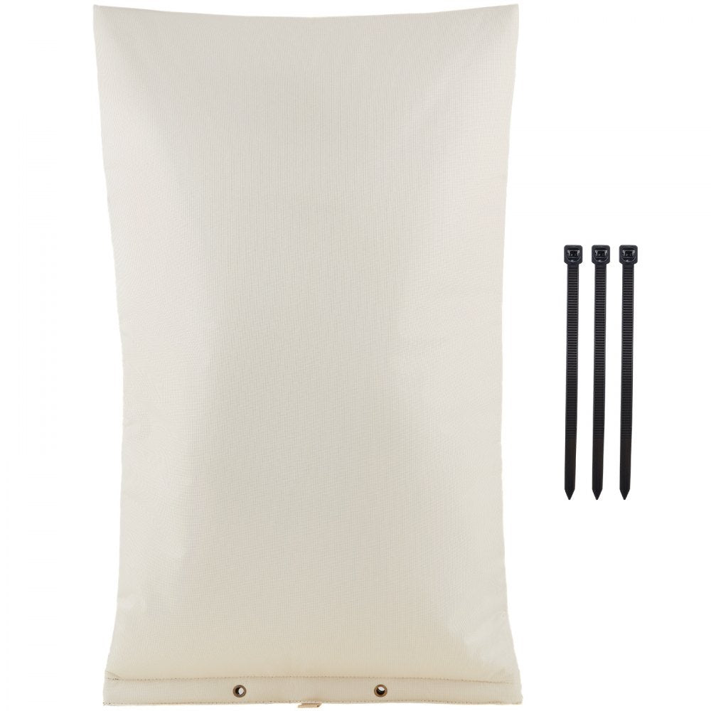 Fiber Cotton Well Head Pump Cover, 20``W x 34``H, Pipe Insulation Cover Sprinkler Cover for Outside Backflow Valve Cover, 600D PVC Oxford Polyester Surface Aluminum Film Thermal Insulation Layer