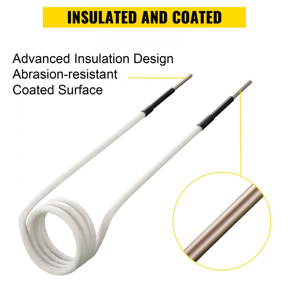 Induction Heater Coil Kit 8PCS Most Used Induction Heater Coils with Varying Lengths, Heat Resistant Induction Heater Tool with Flexibility and Long Lifespan For Removing Rusty Bolts and Nuts