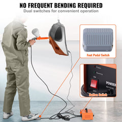Powder Coating System, 50KV Electrostatic Output Powder Coating Kit with Foot Switch, Spray Gun, Nozzles and Powder Cups, Powder Coating Equipment for Home DIY and Commercial Production